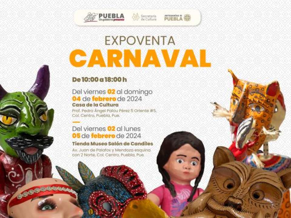 Alista Gobierno de Puebla la expoventa “Carnaval”