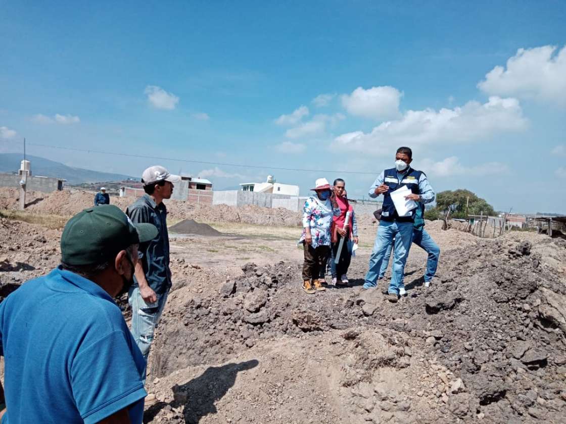 Red de drenaje en ‘El Arenal’ municipio de Maravatío avanza al 70%