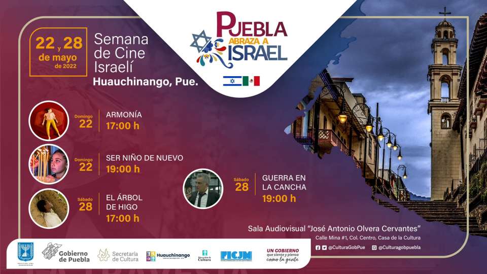 Huauchinango recibe la semana cultural Puebla Abraza a Israel.