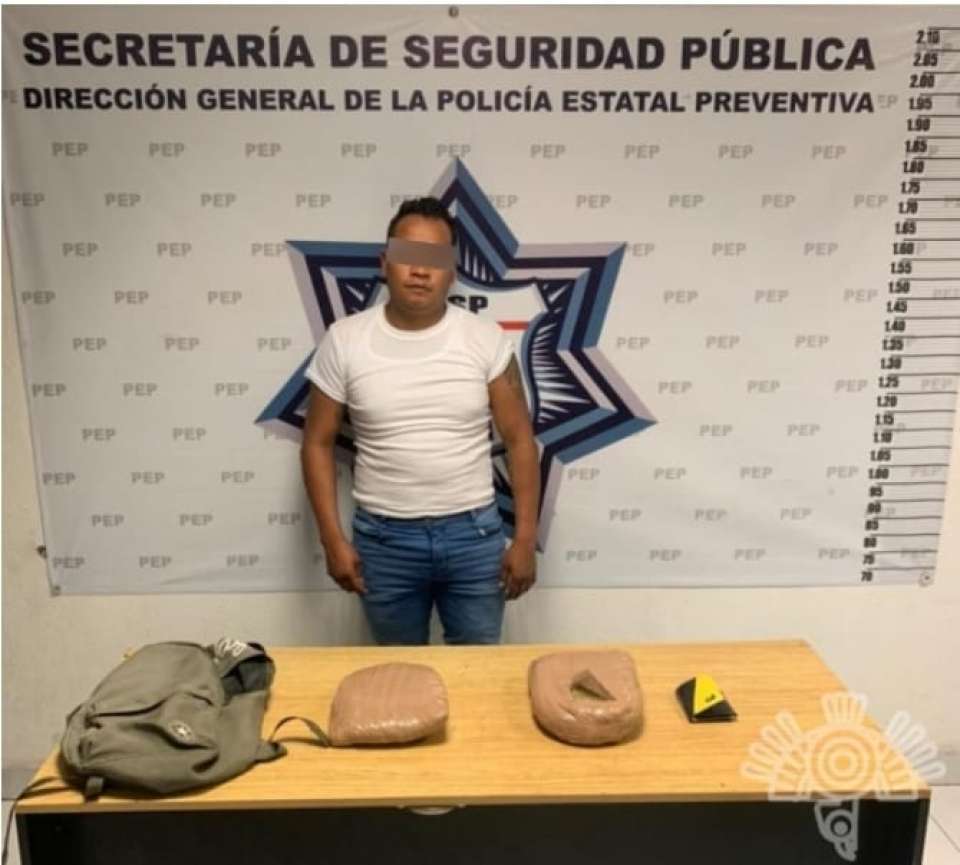 Captura Policía Estatal a “El Güero”, presunto extorsionador y narcomenudista.