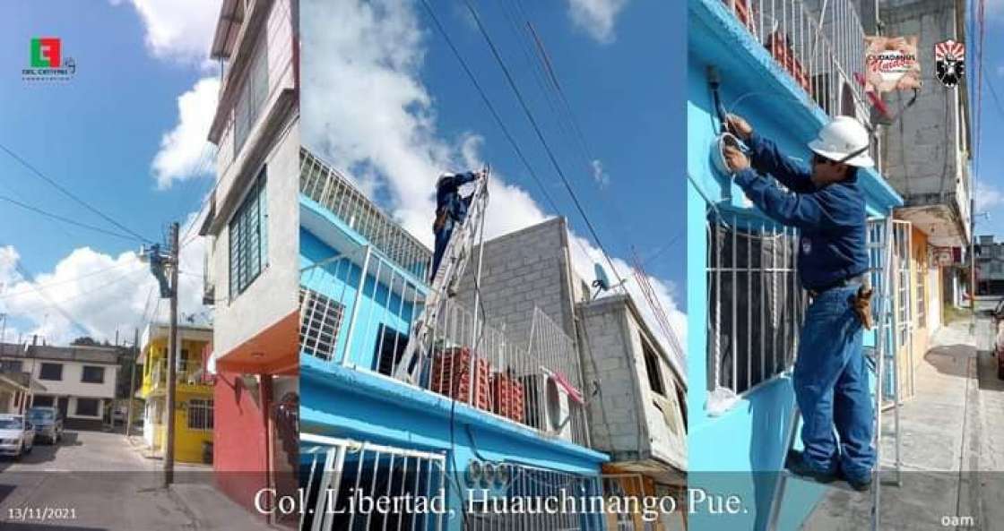 Continua el trabajo de las cuadrillas de reconexión en Huauchinango