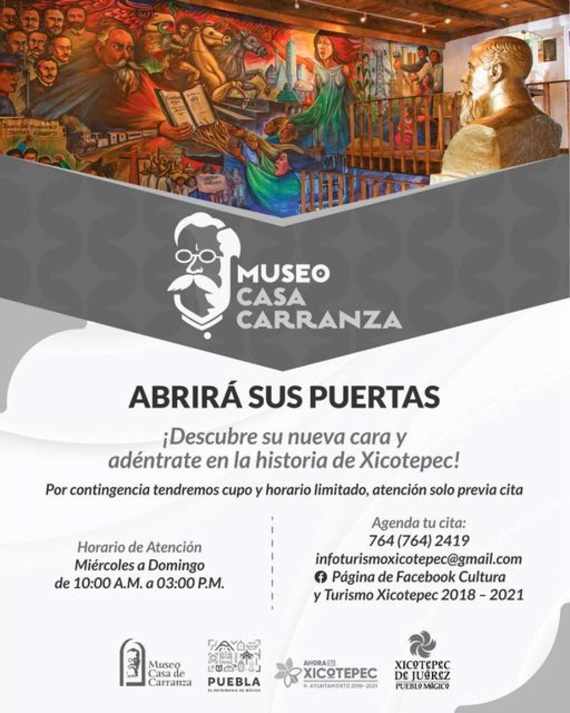 El Museo Casa Carranza en Xicotepec abrirá sus puertas de miércoles a domingo.